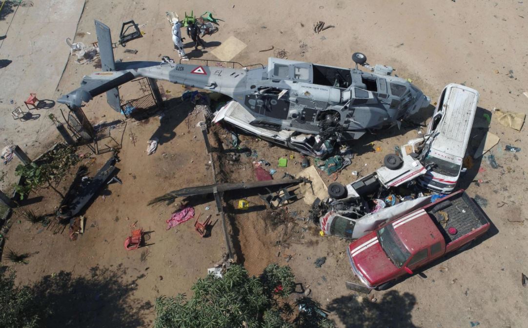 Military Blackhawk helicopter crashes in Mexico, kills 14 quake survivors